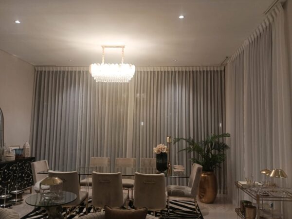 Elegant Sheer and Linen Curtain Set