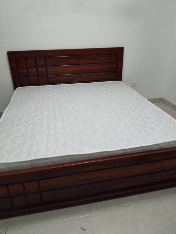Classic Wooden Bed Frame with Mattress