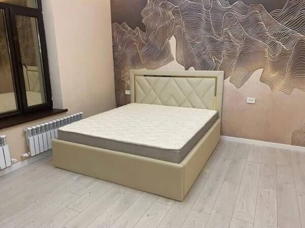 Modern Leather Upholstered Bed Frame